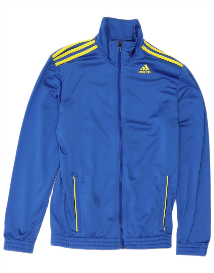 Adidas Mens Tracksuit Top Jacket UK 36/38 Pequeno Azul Poliéster