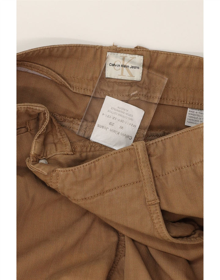 CALVIN KLEIN Womens Bootcut Casual Trousers W29 L32 Beige Cotton Vintage Calvin Klein and Second-Hand Calvin Klein from Messina Hembry 