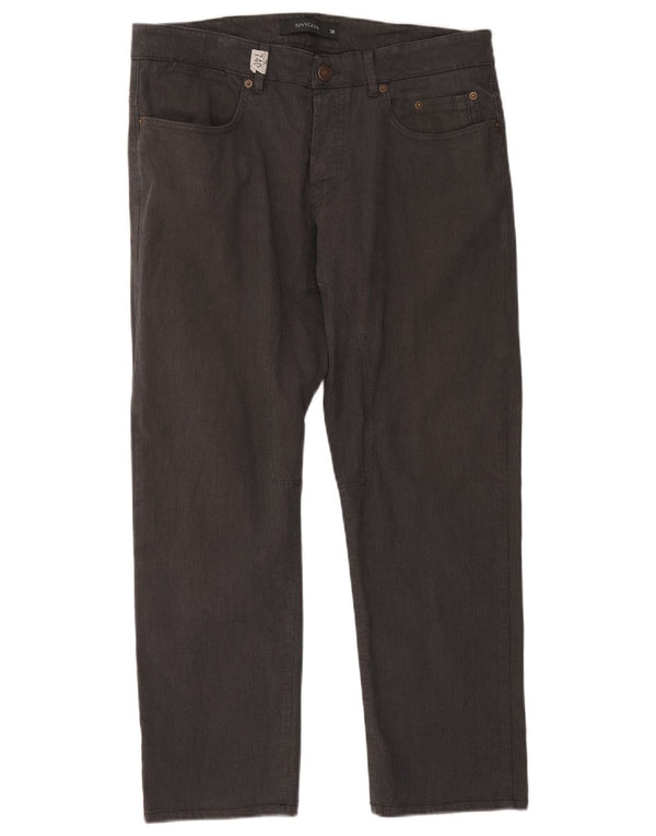 Calça casual masculina SIVIGLIA reta W38 L27 algodão cinza