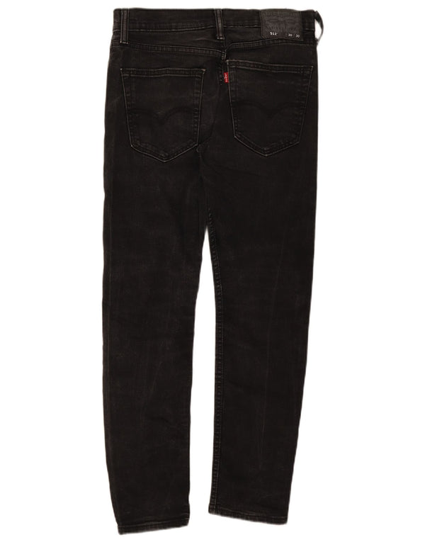 Calça jeans feminina Levi's 512 Slim Tapered W30 L27 algodão preto