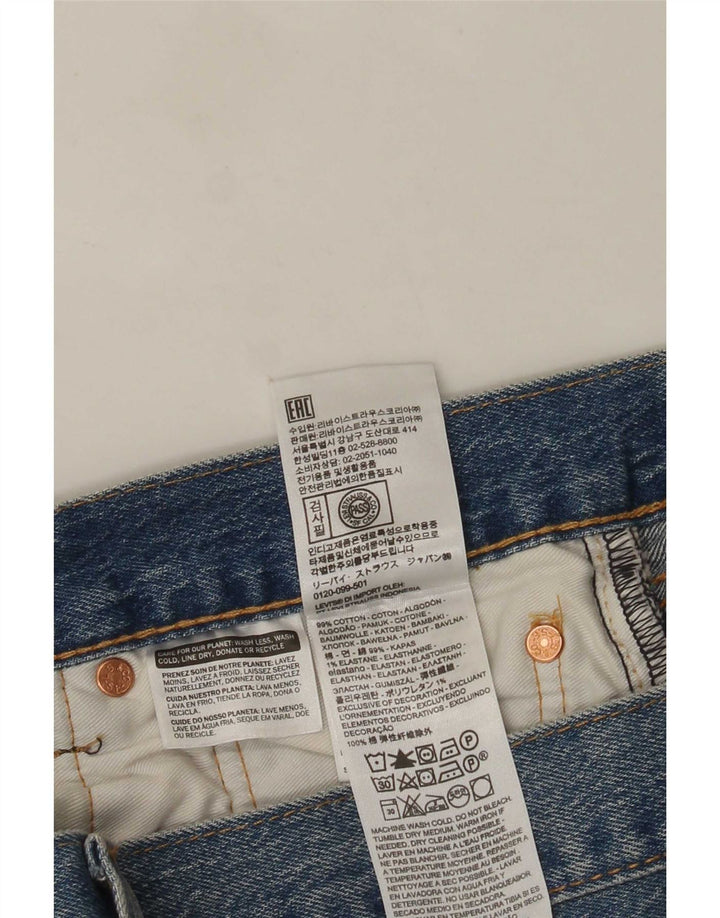 Levi's Masculino 501 Straight Jeans W36 L32 Azul Algodão