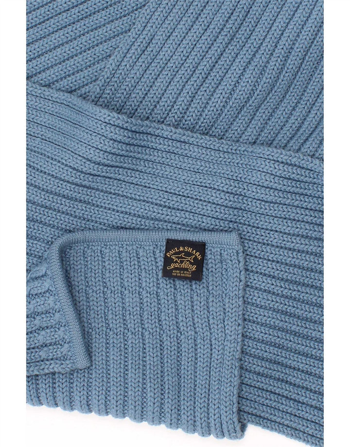 Lenço retangular de malha masculino Paul & Shark tamanho único azul