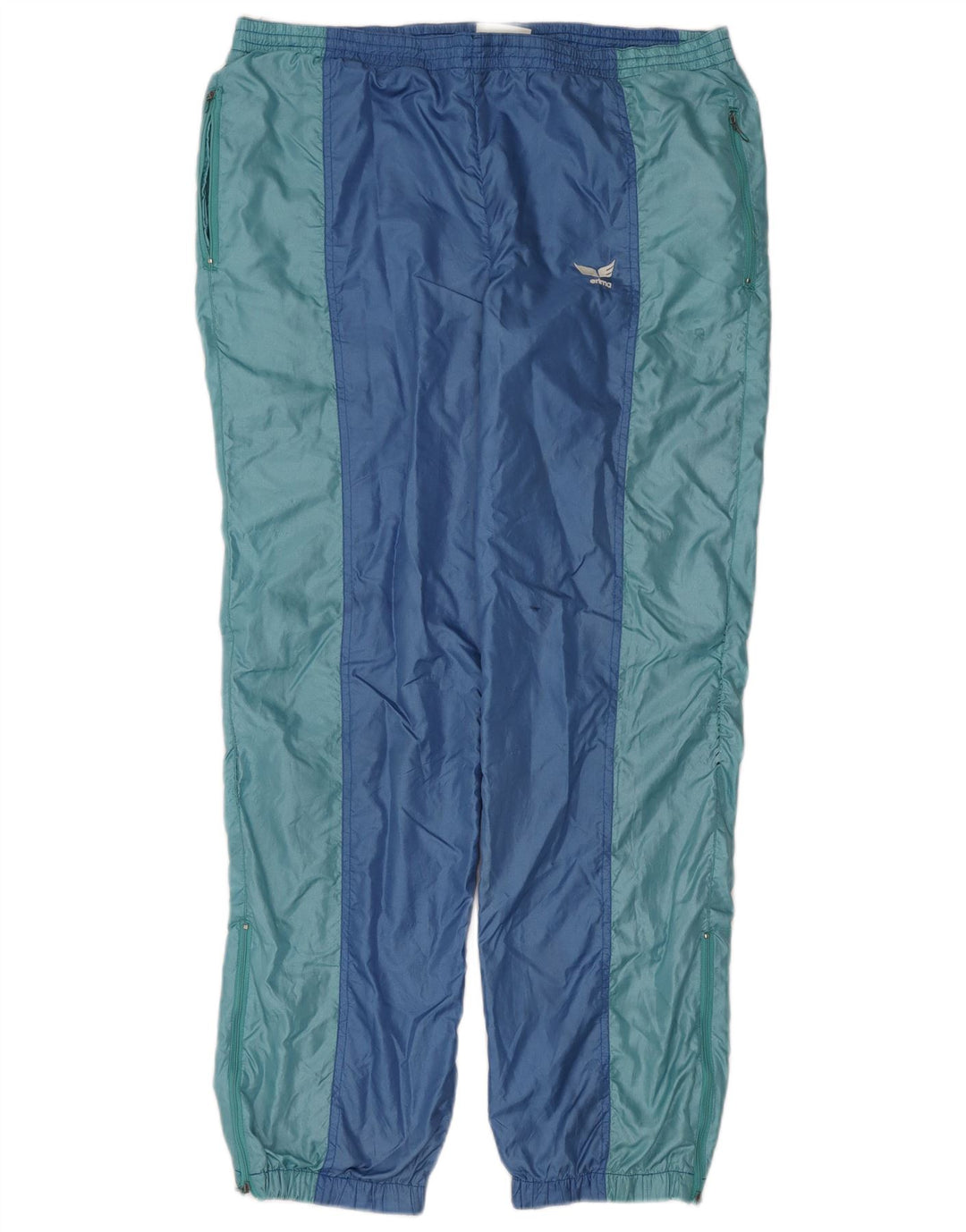 Calça de treino masculina Erima Joggers grande azul colorblock poliamida