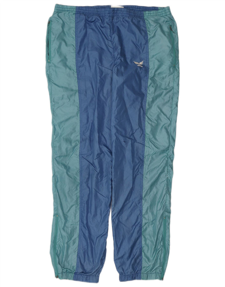 Calça de treino masculina Erima Joggers grande azul colorblock poliamida
