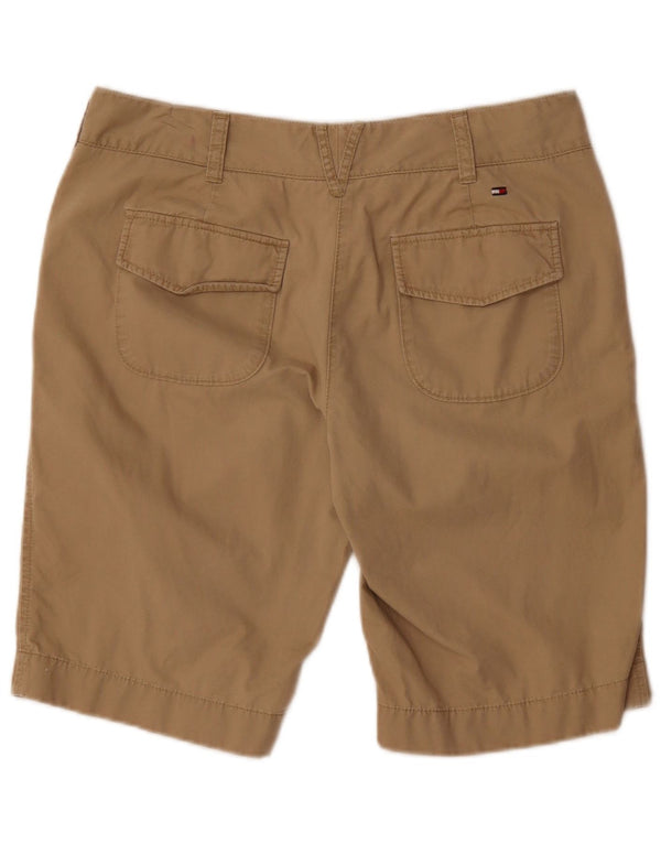 Shorts Chino feminino Tommy Hilfiger US 8 médio W30 algodão bege