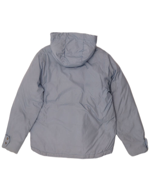 Jaqueta acolchoada com capuz feminino Diadora UK 14 poliamida azul médio