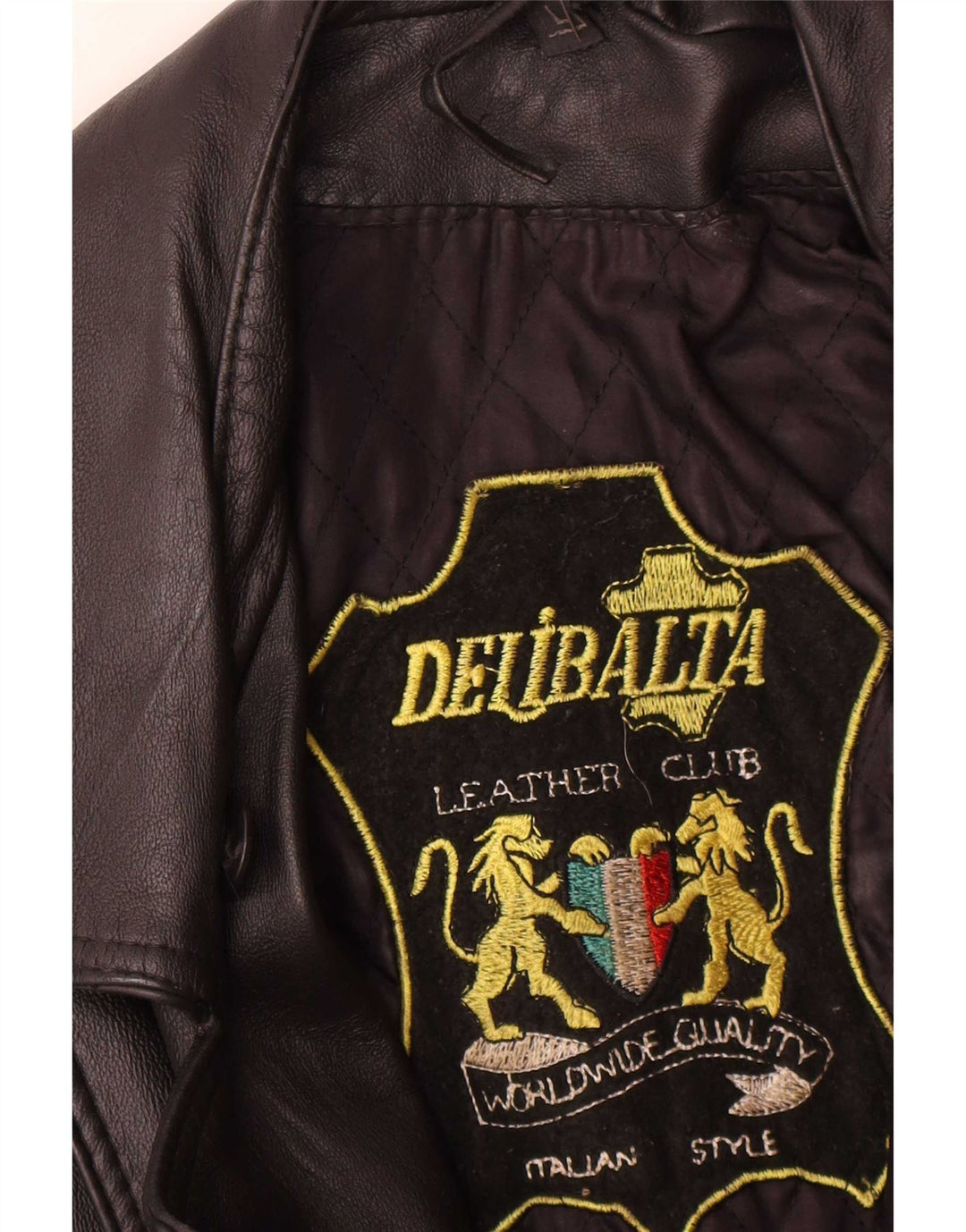 Jaqueta feminina vintage de couro para motociclista Reino Unido 14 couro preto médio