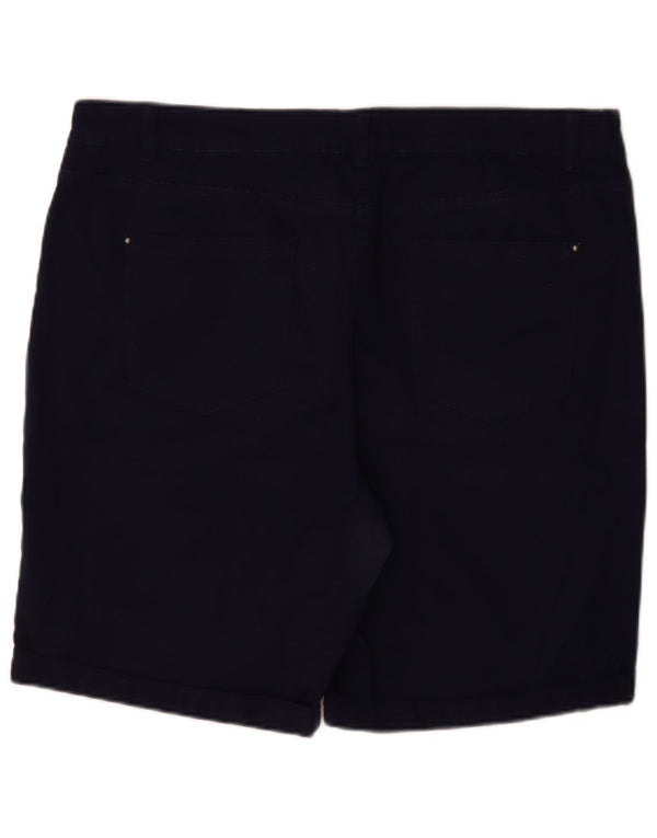 Shorts casuais femininos M&Co W40 XL azul marinho