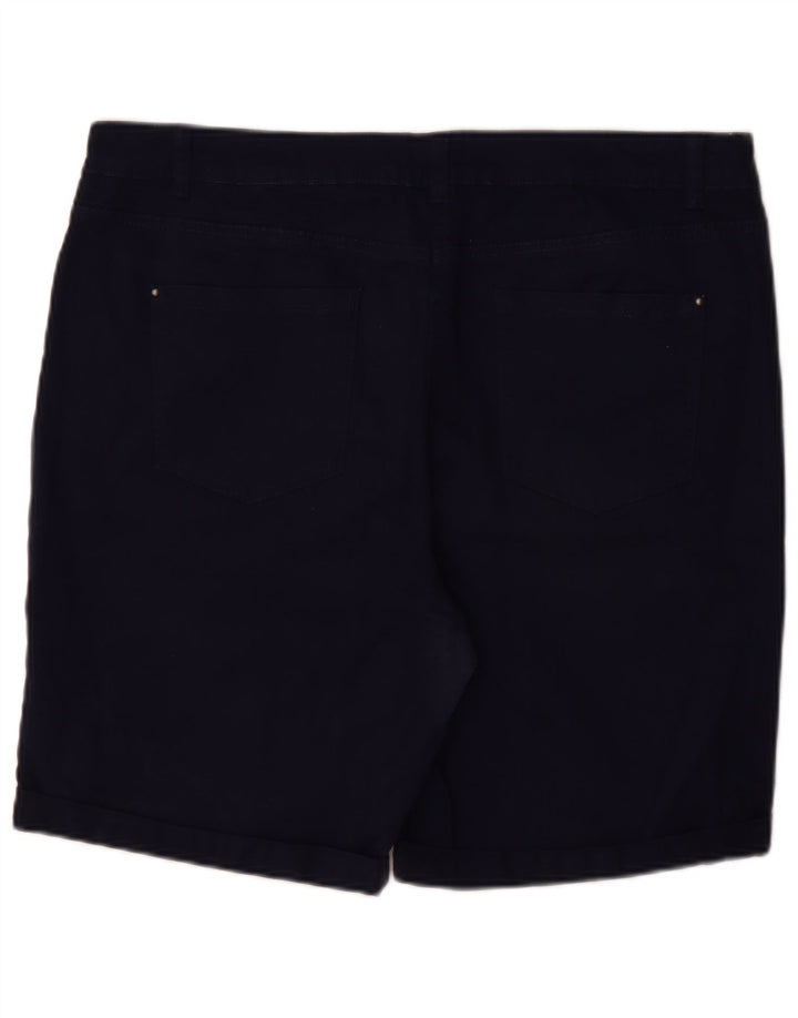 Shorts casuais femininos M&Co W40 XL azul marinho