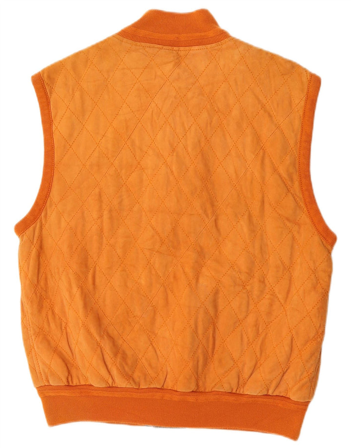 Colete acolchoado masculino Mila Schon UK 38 laranja médio