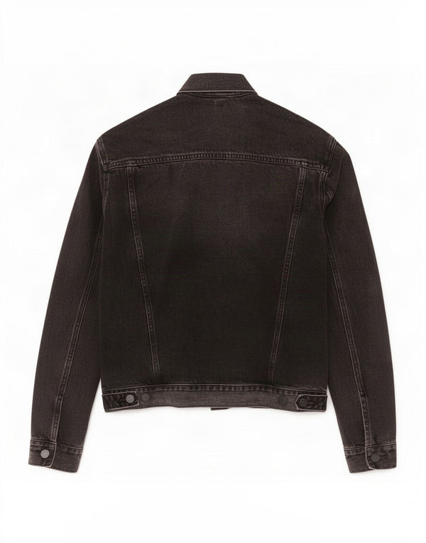 Jaqueta jeans masculina Gap Reino Unido 36 pequeno algodão preto