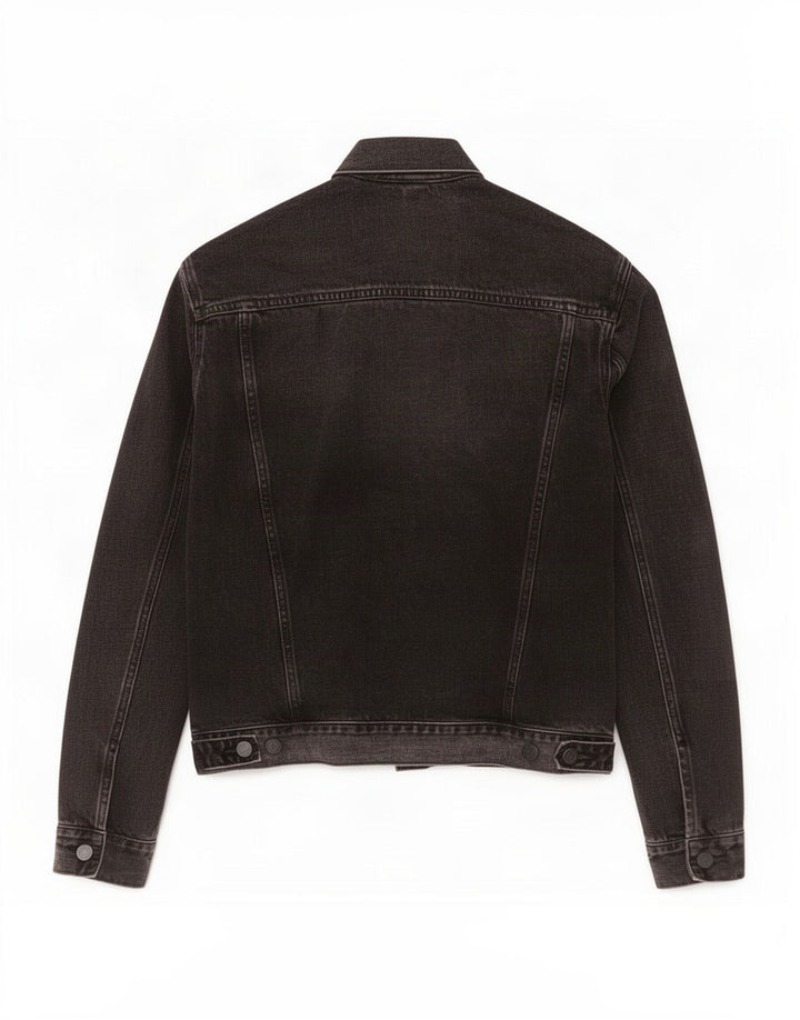 Jaqueta jeans masculina Gap Reino Unido 36 pequeno algodão preto