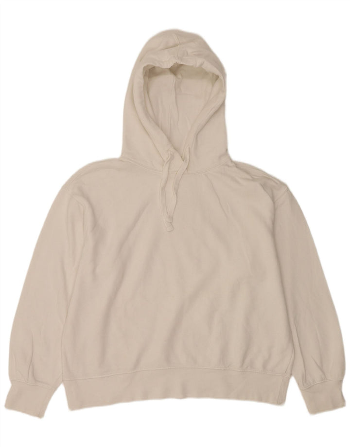 Zara Womens Oversized Hoodie Jumper Reino Unido 16 Grande Branco