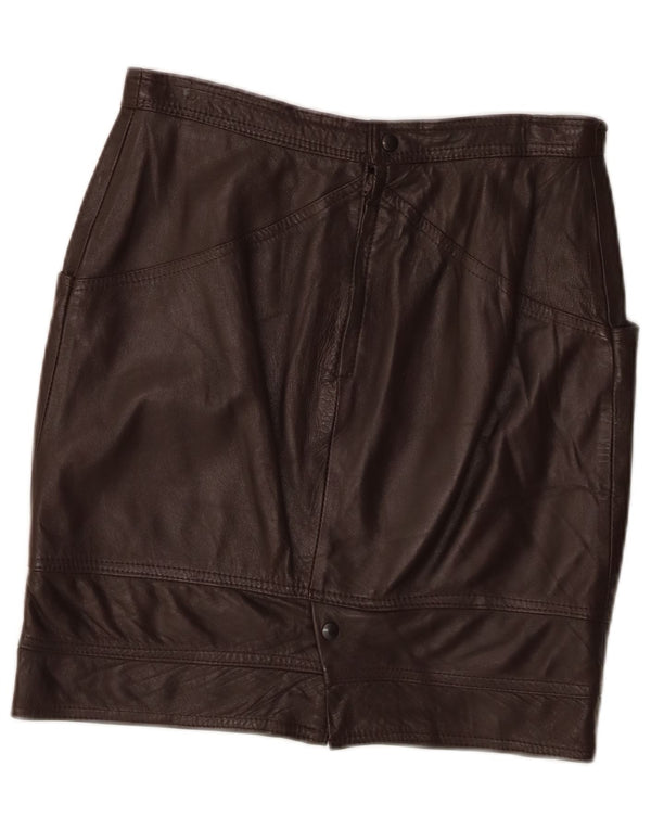 Saia feminina de couro Conbipel IT 46 grande W30 couro marrom