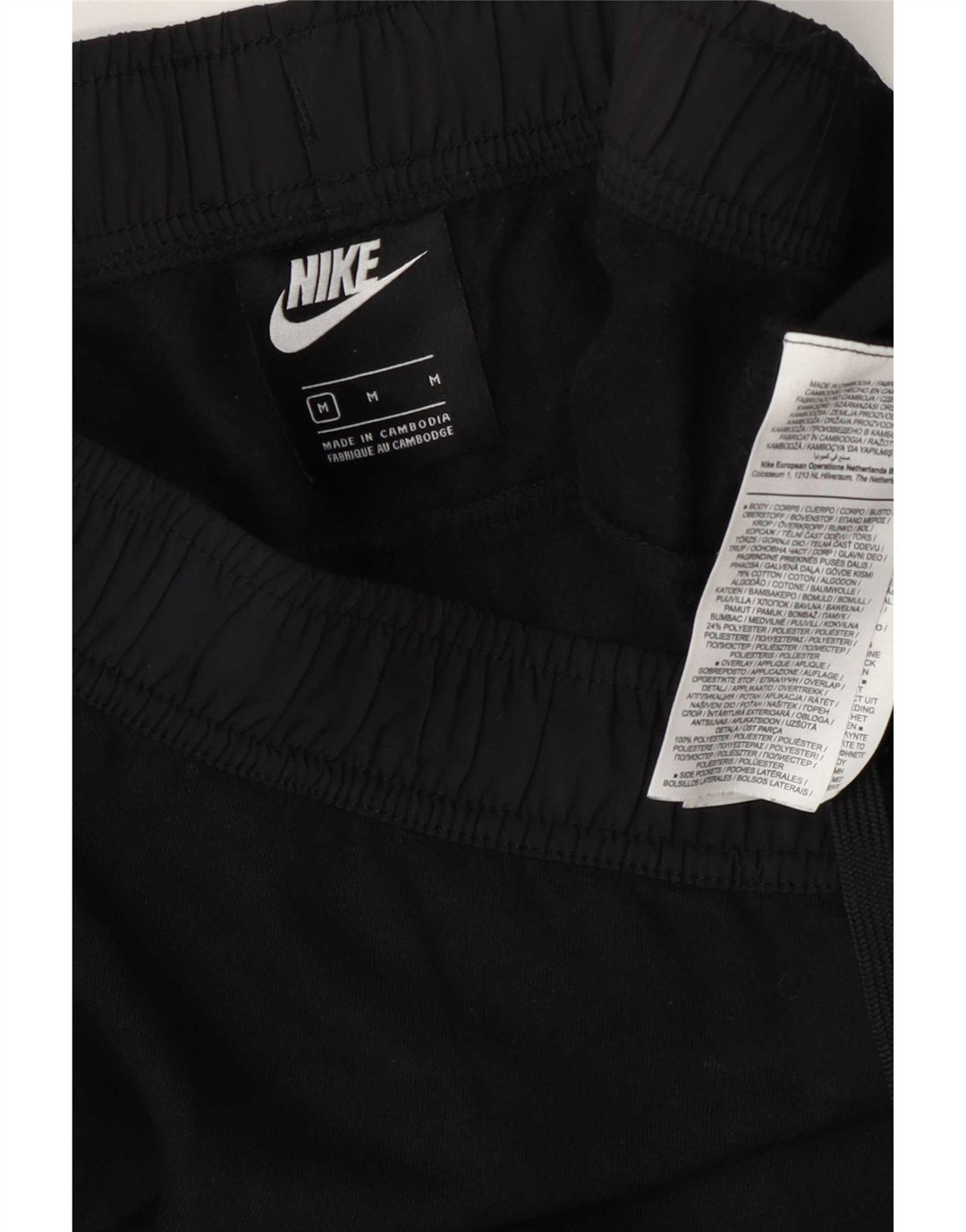 Nike Mens Graphic Calças de treino Joggers Médio Algodão Preto