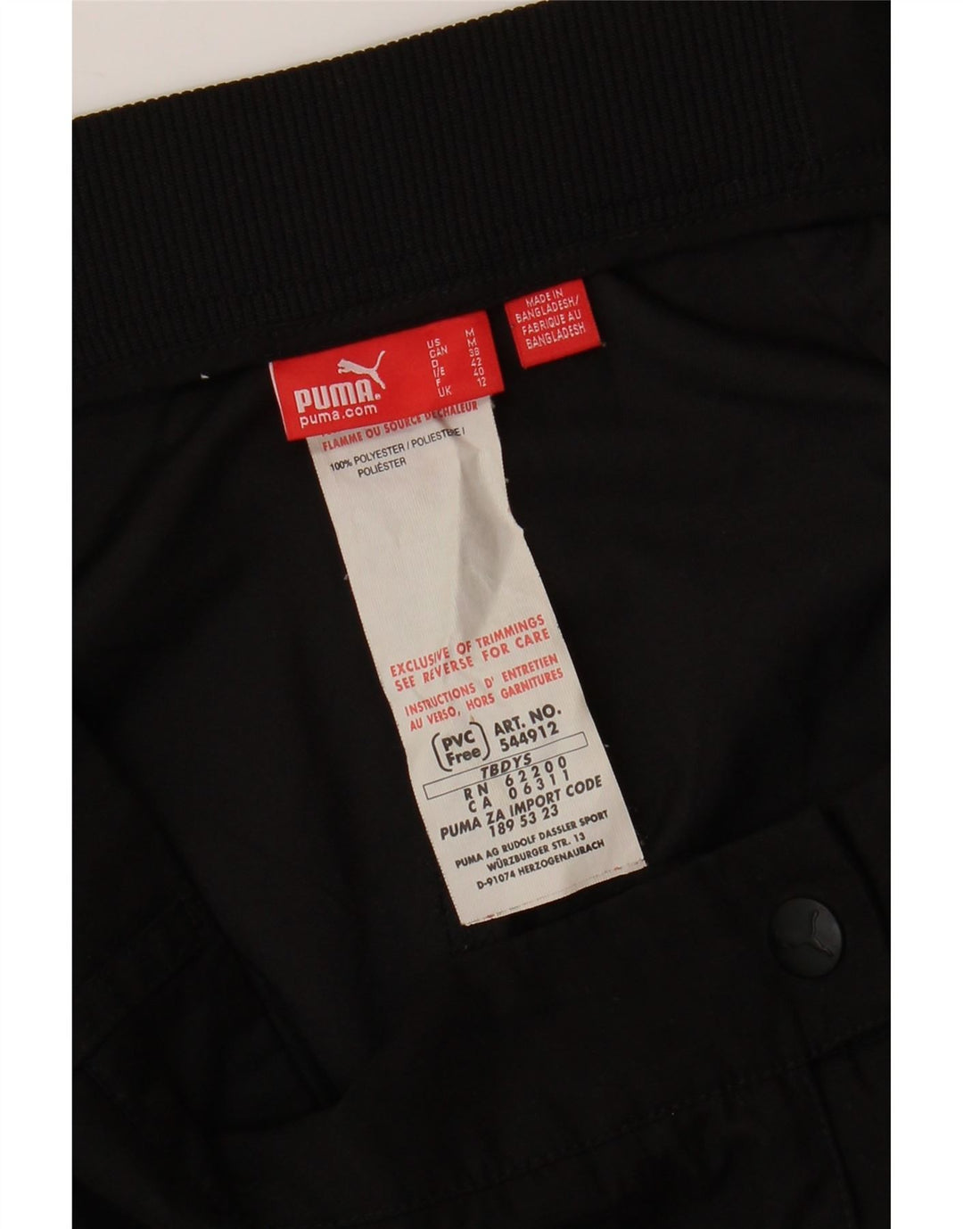 Bermuda feminina PUMA UK 12 médio W30 poliéster preto