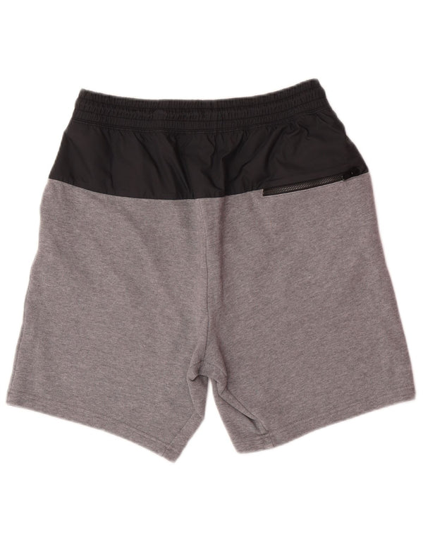Shorts esportivos masculinos Nike médio cinza colorblock algodão