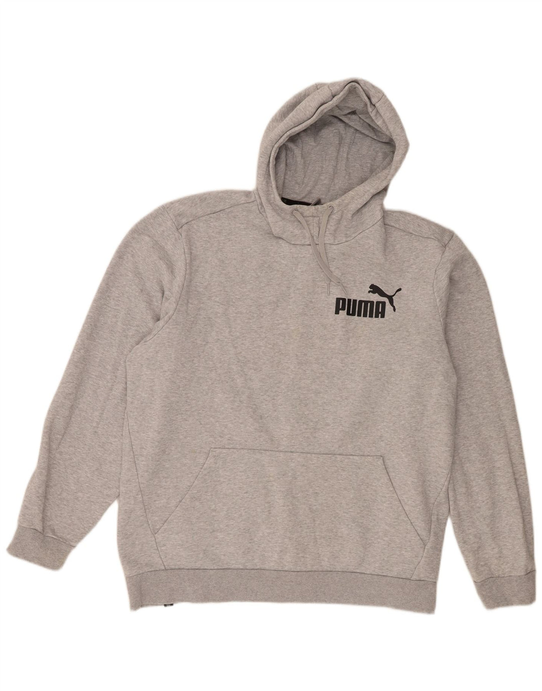 Puma Mens Hoodie Jumper 2XL Algodão Cinza