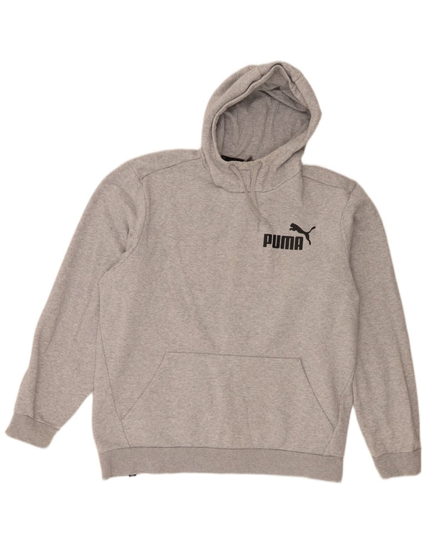 Puma Mens Hoodie Jumper 2XL Algodão Cinza
