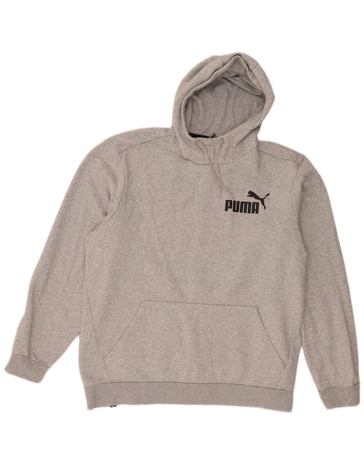 Puma Mens Hoodie Jumper 2XL Algodão Cinza