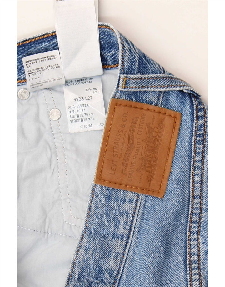 Jeans feminino Levi's Ribcage Straight W28 L27 Azul Algodão