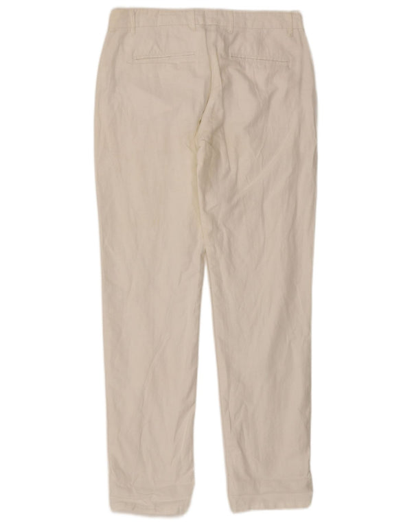 Calça Chino Slim Feminina Gap Reino Unido 4 XS W30 L29 Linho Branco