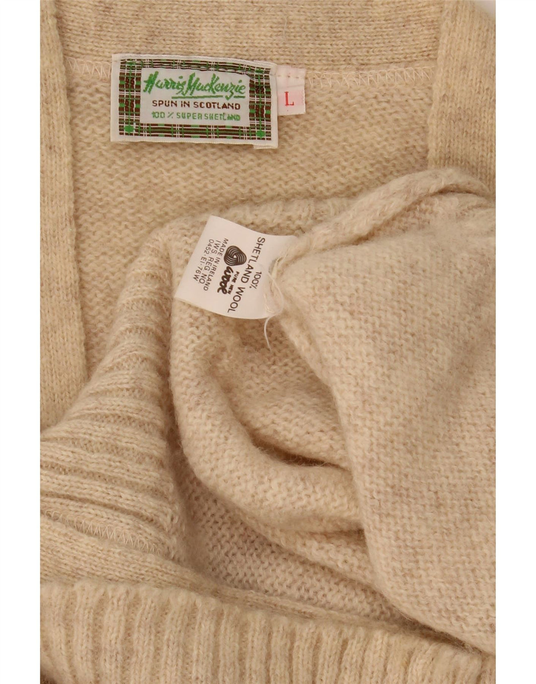 Suéter cardigã masculino vintage grande lã bege
