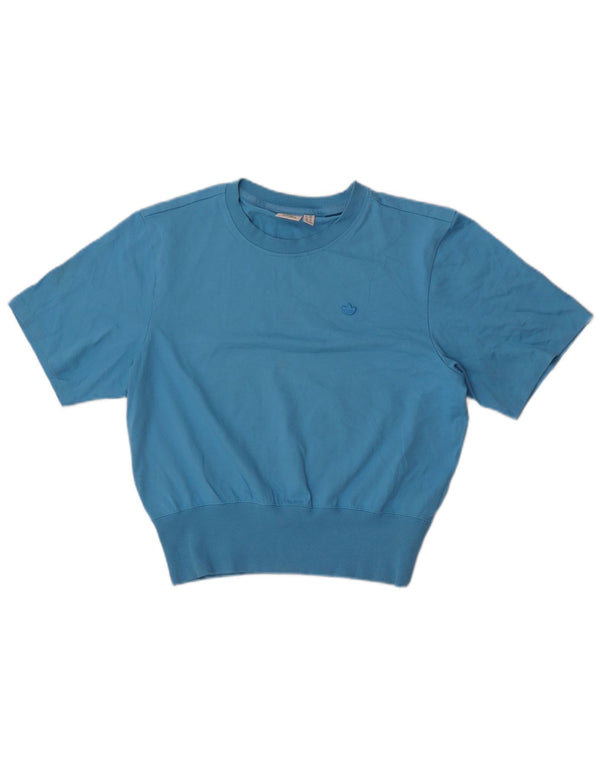Adidas feminino manga curta oversized moletom jumper reino unido 10 pequeno azul