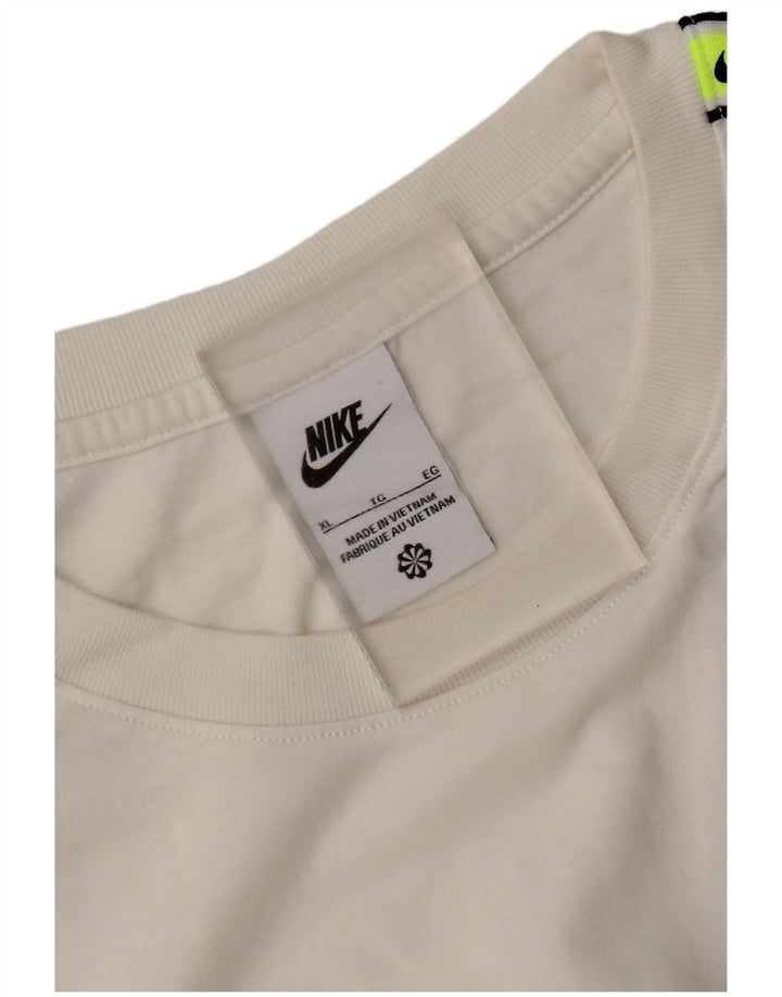 Camiseta gráfica masculina Nike Top XL branco colorblock