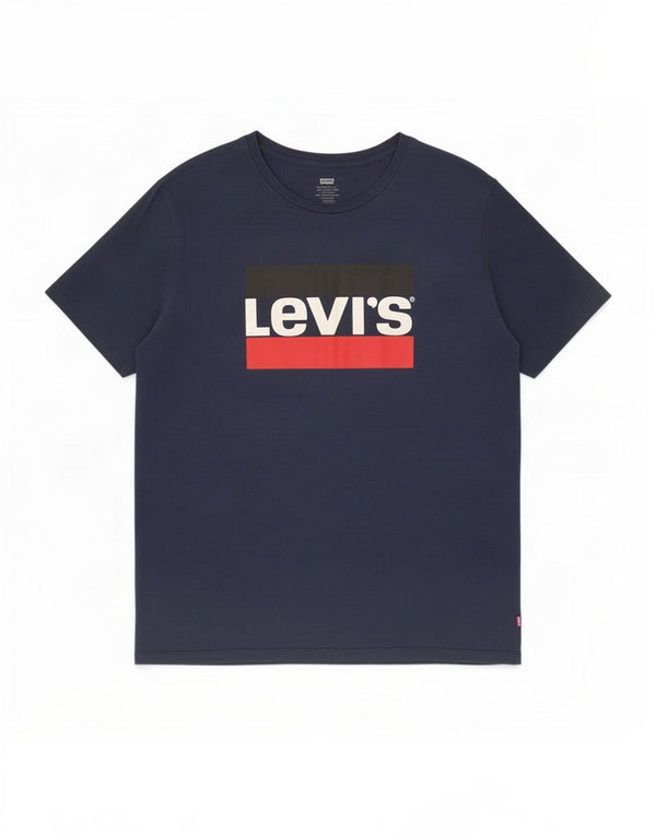 Camiseta gráfica masculina Levi's Top XL algodão azul marinho