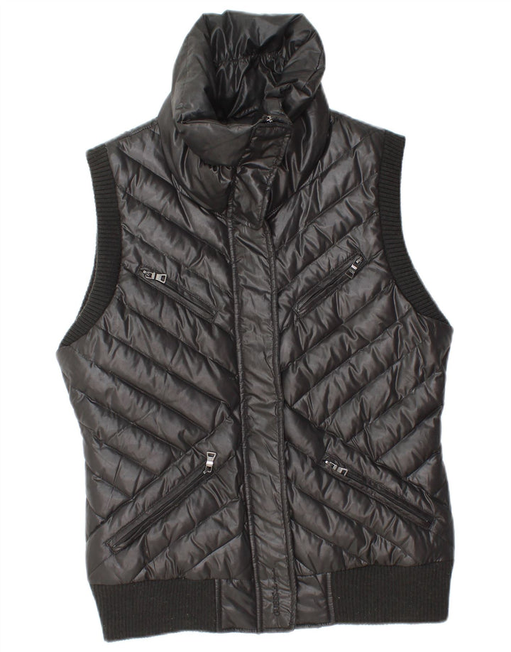 Colete acolchoado feminino GUESS UK 14 poliéster preto médio