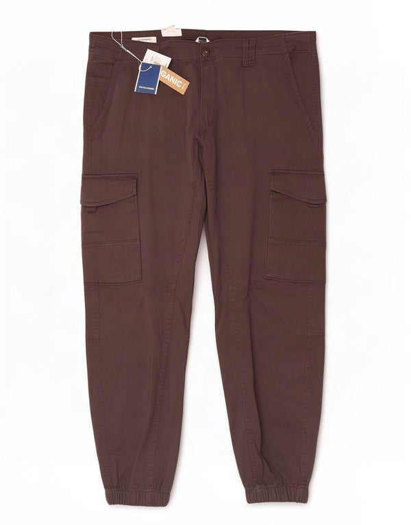 Calça cargo masculina Jack & Jones Joggers W38 L32 algodão marrom