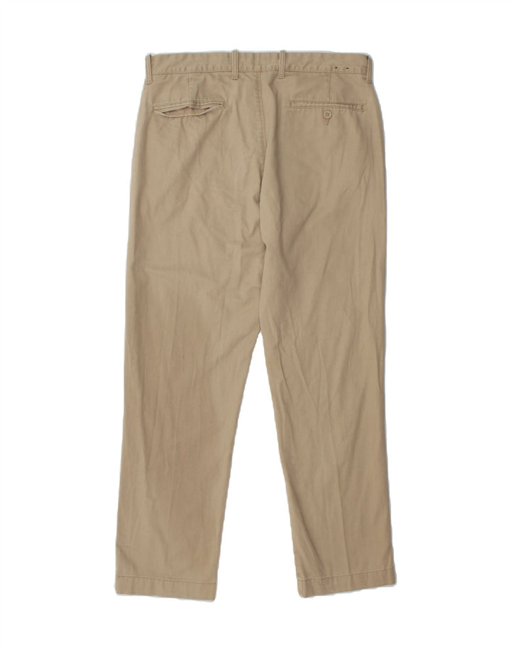 J. CREW Mens The Sutton Slim Chino Trousers W32 L30 Beige Cotton Vintage J. Crew and Second-Hand J. Crew from Messina Hembry 