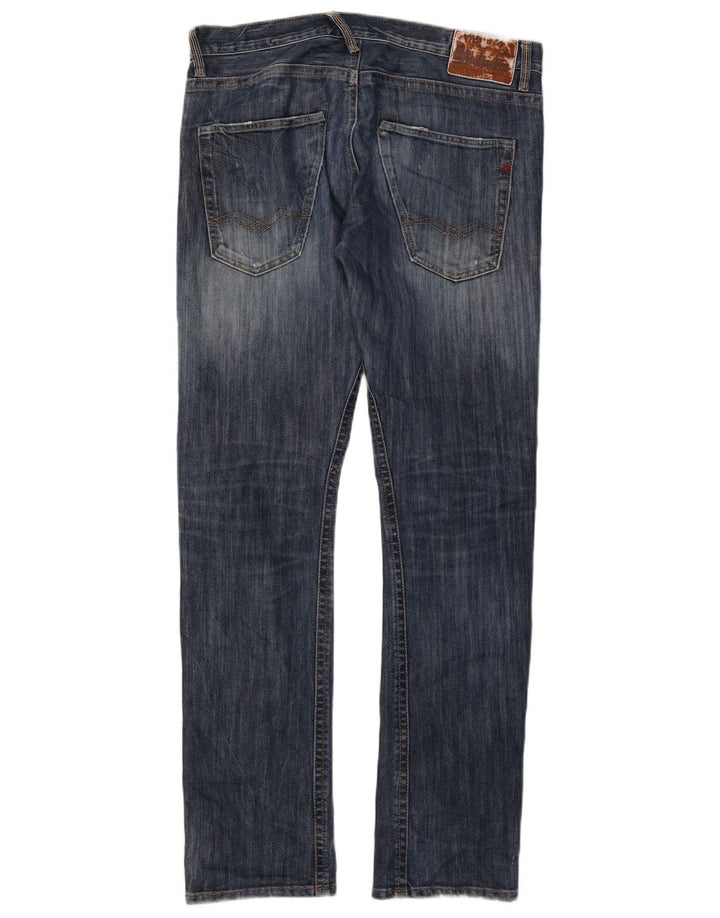 Replay Jeans Slim Masculino W32 L32 Azul Algodão
