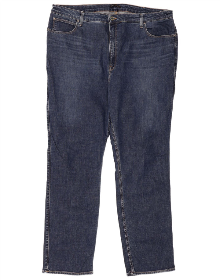 Jeans retos femininos Lee W42 L33 algodão azul marinho