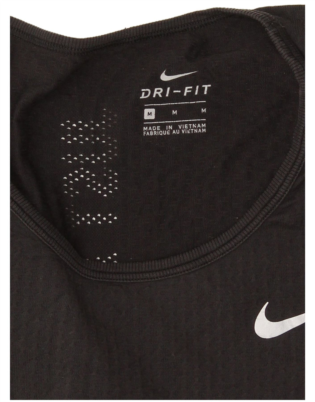 Nike Womens Dri Fit Top Manga Longa UK 12 Médio Preto Poliéster