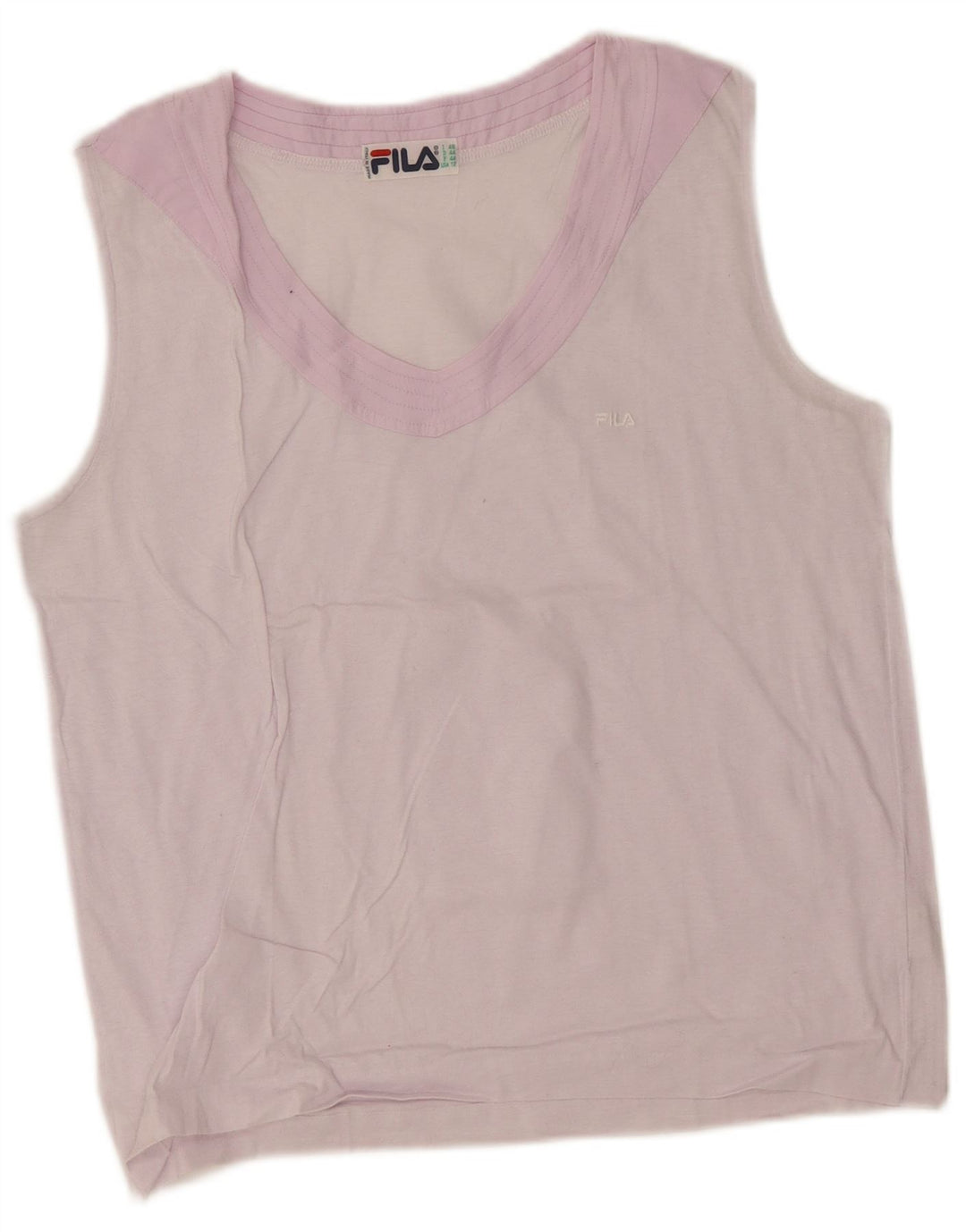 Fila Womens Vest Top US 12 Grande Algodão Roxo