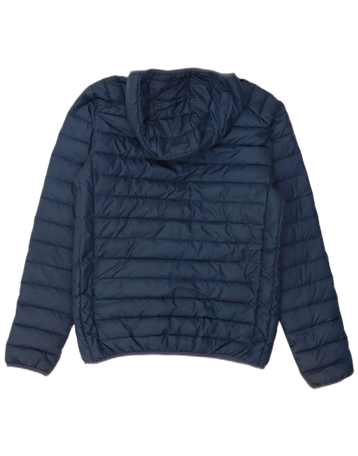 Jaqueta masculina acolchoada com capuz ELLESSE UK 36 poliéster azul marinho pequeno