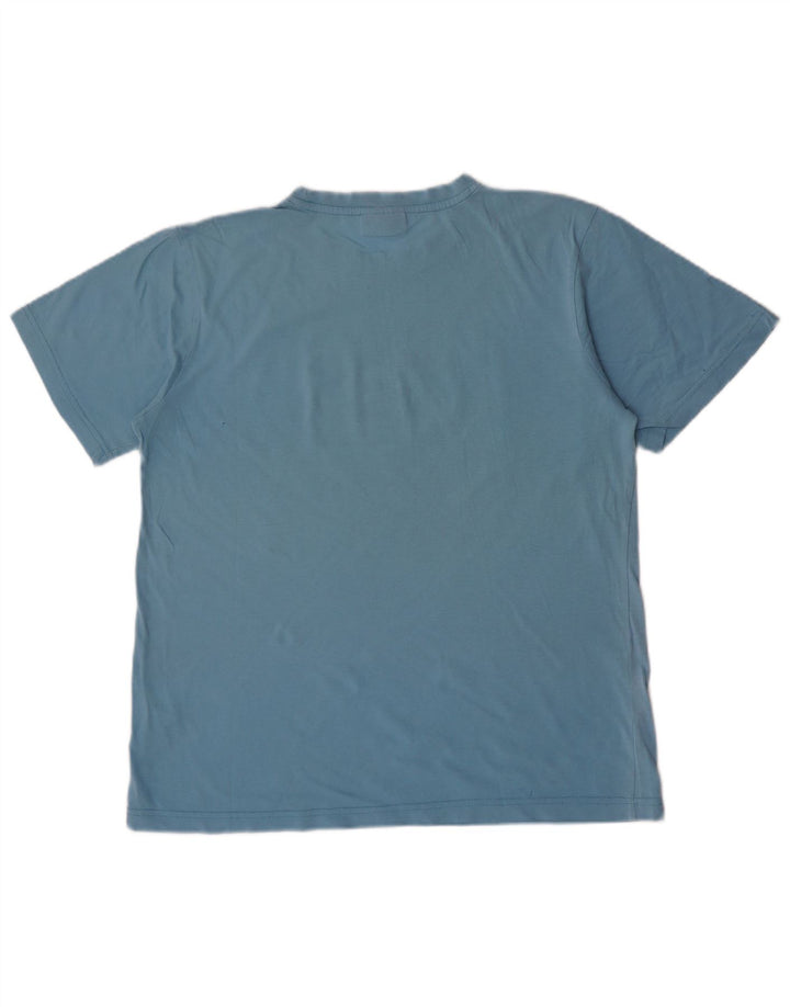 Camiseta gráfica masculina Kappa Top médio algodão azul