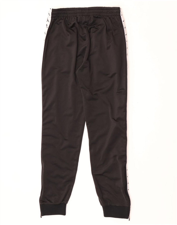 Calça esportiva Kappa masculina gráfica joggers médio preto colorblock