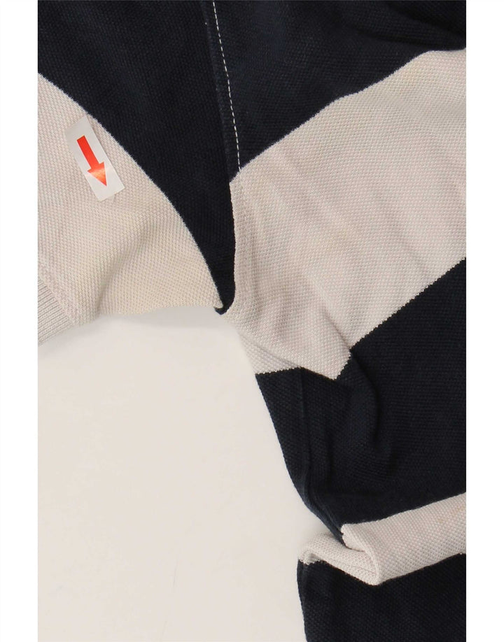 Camisa polo masculina Timberland médio algodão listrado branco