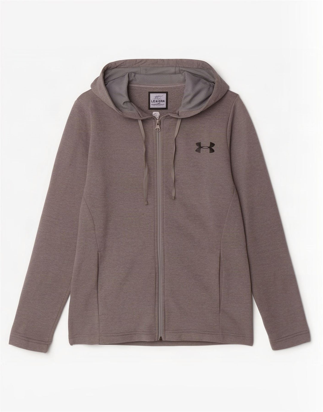 Suéter masculino Under Armour Cold Gear Zip com capuz pequeno poliéster cinza