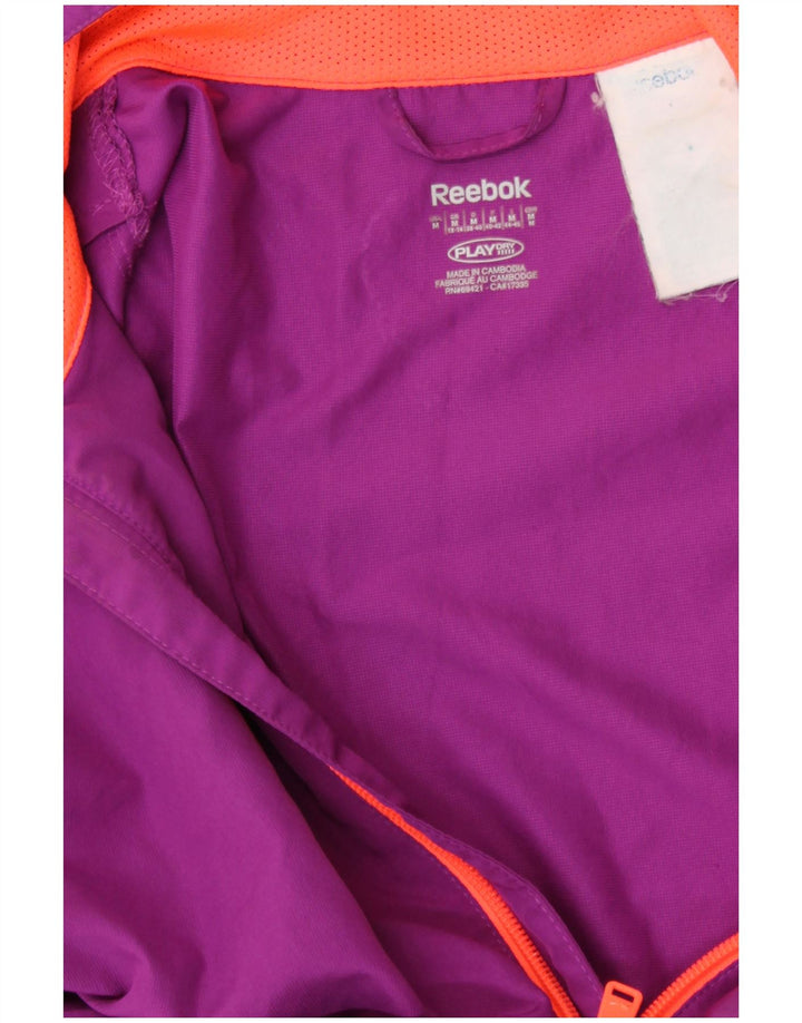 Jaqueta de chuva feminina REEBOK UK 12/14 médio roxo
