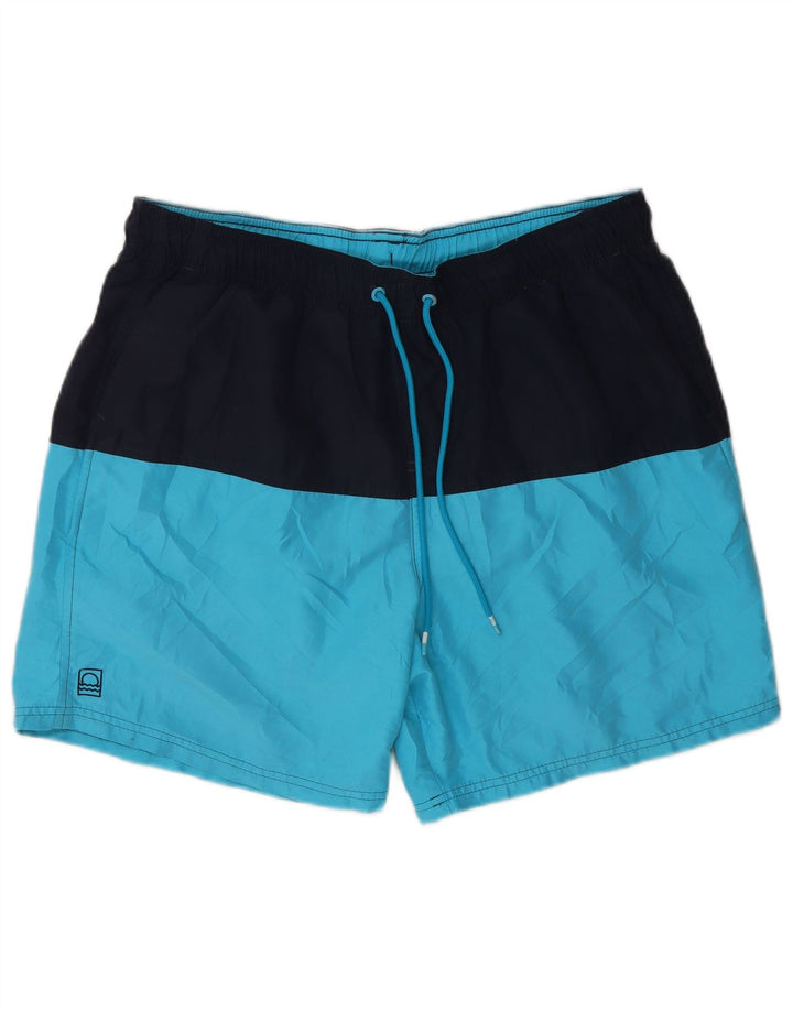 Shorts de natação masculino Marks & Spencer grande azul colorblock poliéster