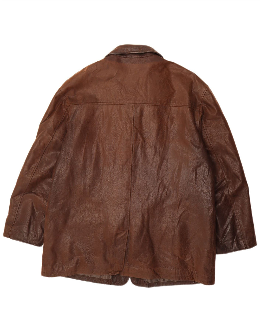 Jaqueta de couro masculina VINTAGE IT 52 XL couro marrom