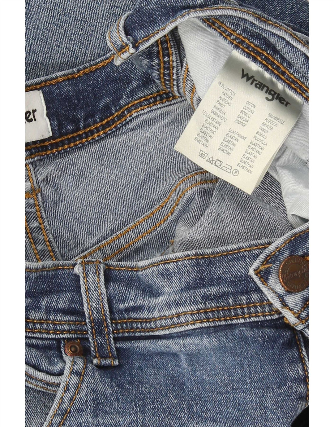 Wrangler Masculino Texas Straight Jeans W38 L32 Azul Algodão