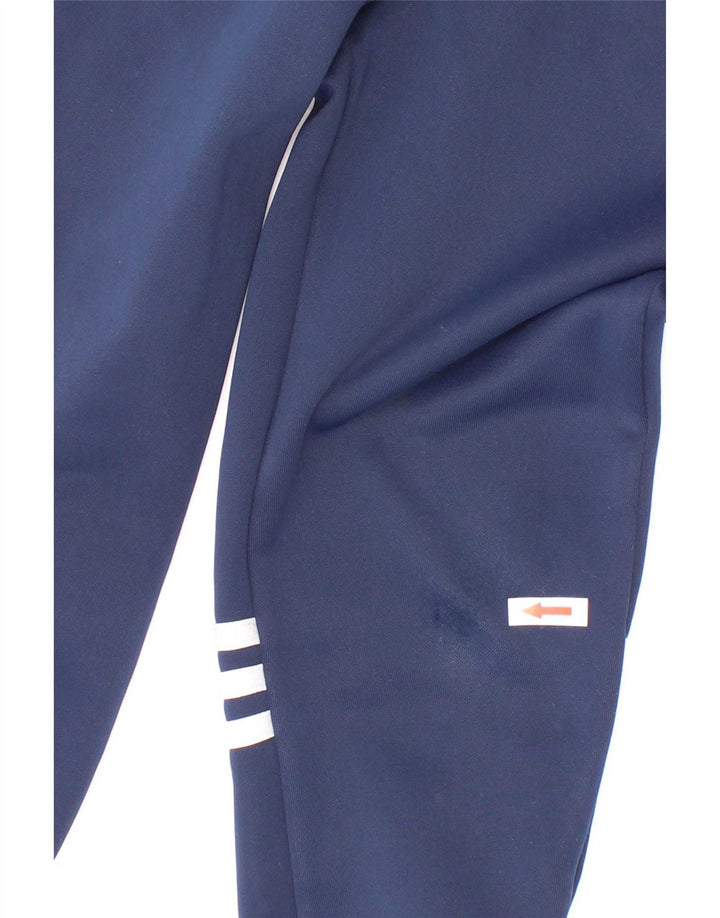 Adidas meninos calças de treino joggers 6-7 anos azul marinho poliéster
