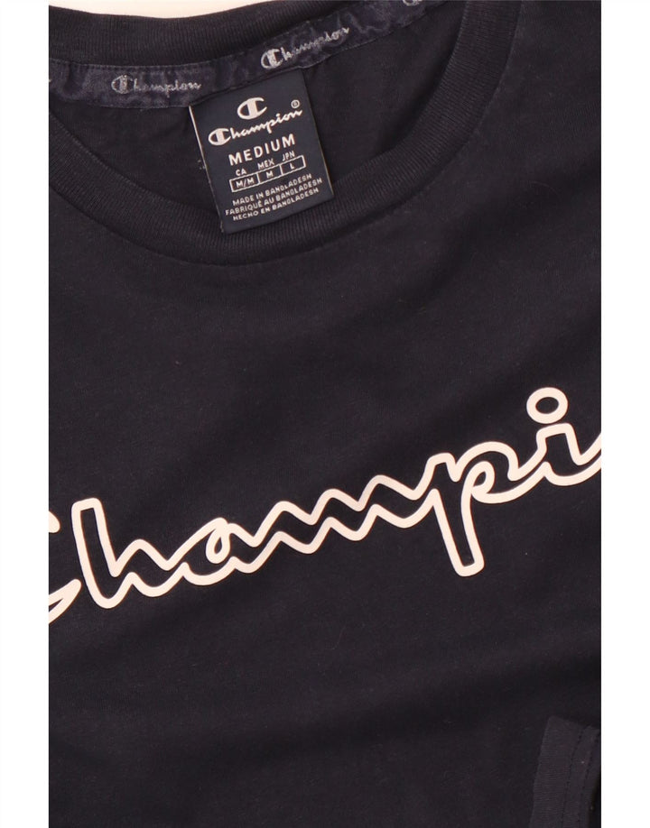 Camiseta gráfica masculina CHAMPION Top médio azul marinho