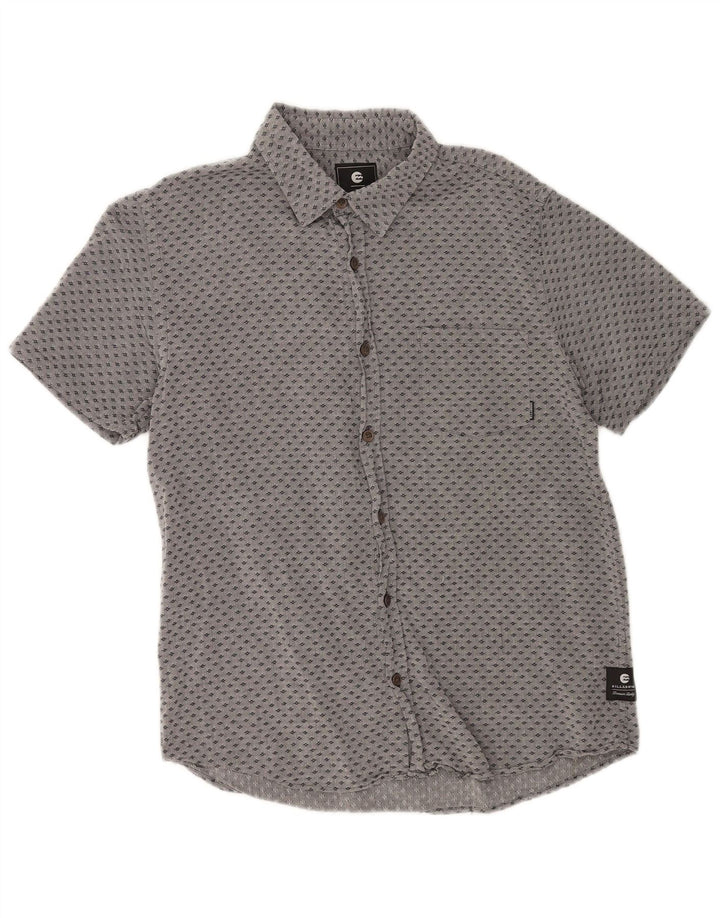 Camisa masculina de manga curta Billabong pequena cinza manchada