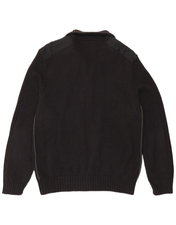 Suéter cardigã masculino Calvin Klein grande algodão preto